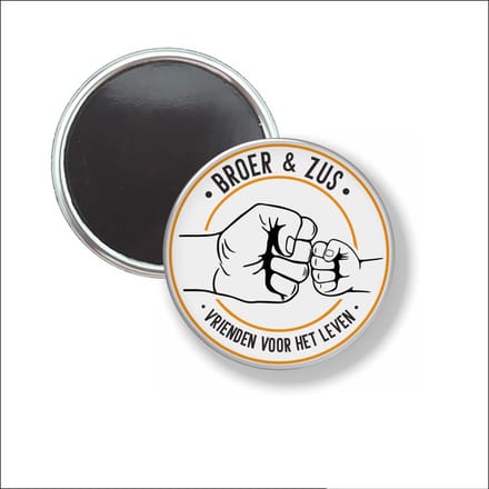 Button Met Magneet 58 MM - Broer & Zus - NIET VOOR KLEDING