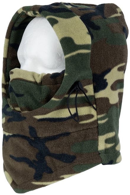 Bivakmuts fleece polar woodland camo