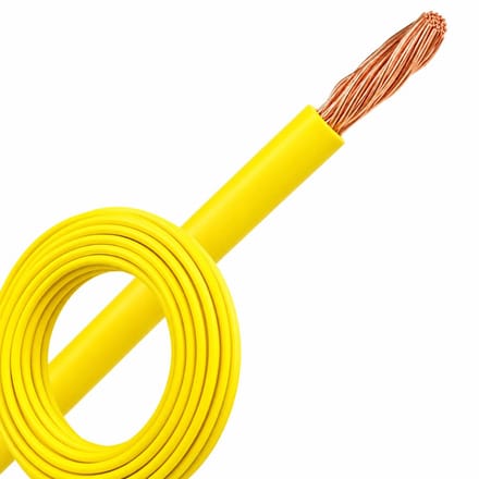 Montagedraad VDS 0.75mm² (H05V-K) 70° geel - per rol 100 meter (29105)