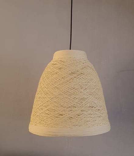 Mica Decorations Davia hanglamp recycling paper , creme 50W-E27 , H28 x D45cm