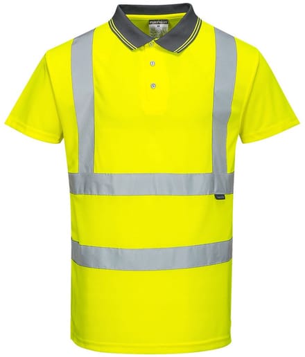 Portwest Hi-Vis Korte Mouw Polo S477 - Geel - S