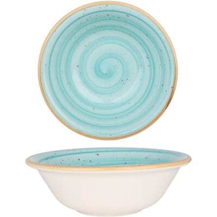 Bonna Kommetje - Aqua - Porselein - 16 cm (400 cc) - set van 6