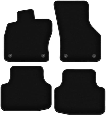 BASIC zwarte veloursmatten voor: Seat Leon IV sedan, stationwagen, variant, liftback (2020-)