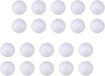 Schuimbollen Knutselballen - Piepschuim Ballen - Creatieve Projecten - Massief Rond - 6 CM - Wit