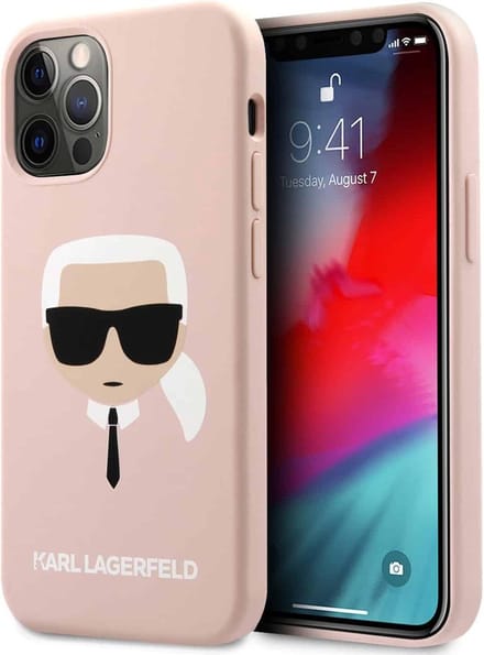 Karl Lagerfeld Silicone Karl`s Head Case for iPhone 13 Pro Max 6.7" - Light Pink