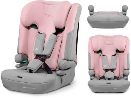 Kinderkraft I-COMFY Autostoel 3-in-1 i-Size – 76-150 cm – Verstelbare Hoofdsteun – Roze