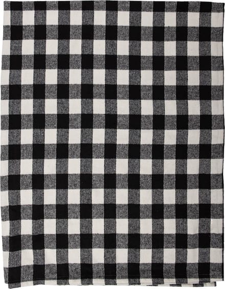Clayre & Eef Plaid 130x170 cm Zwart Wit Polyester