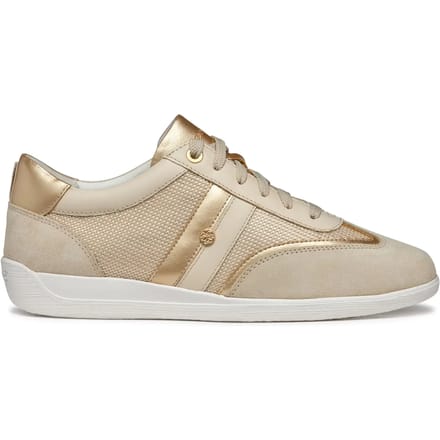 GEOX MYRIA DAMES Sneakers - LICHTGOUD/LICHTBEIGE - Maat 37