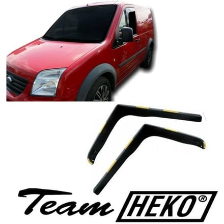 Déflecteurs d'air - J&J AUTOMOTIVE - Heko - Fumé - Installation facile - Pour Ford Transit Connect 2004-2013