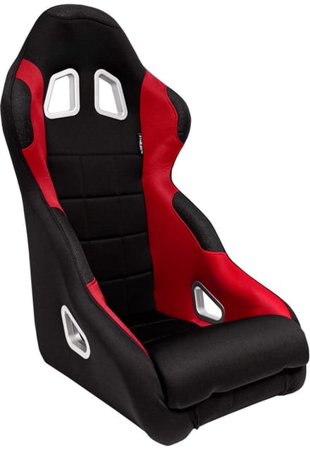 AutoStyle Sportstoel 'K5' - Zwart/Rood - Vaste rugleuning - incl. sledes