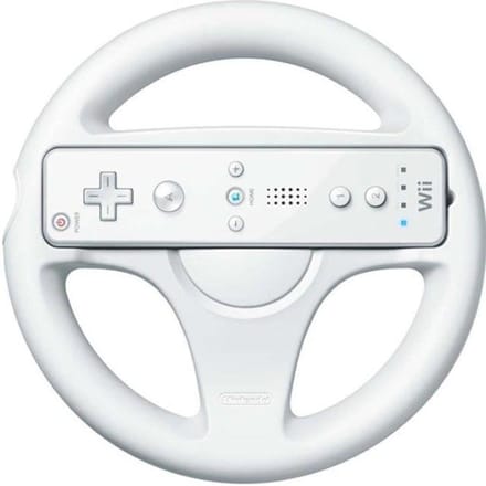 Volant de course Mario pour jeux vidéo Wii - Nintendo - Blanc