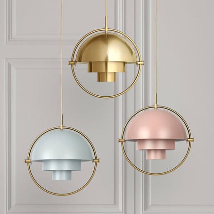 Gubi - Multi-Life hanglamp - rose dust - Ø 36 cm - brass - roze