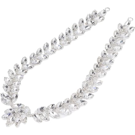 Applique Strass Accrocheuse Couleur Vive Résistante aux Rayures Large Application Chaîne de Strass pour white