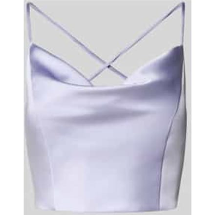 Kort cocktailshirt met vetersluiting aan de achterkant