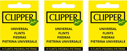 Clipper® - Vuursteen - Navulling - Aansteker - Flints - (Blister à 9 vuursteentjes) - 3 blisters