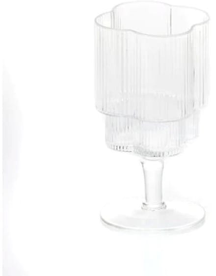 Bavary Clover Lines - Klaver Magnolia - Glazen - Uniek & Modern Design - Set Van 6