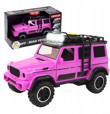 Roze SUV Speelgoedauto met Licht, Geluid & Openende Deuren