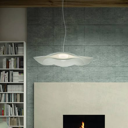 Bover LED hanglamp Mediterránia S/105.2, wit/crèmekleurig