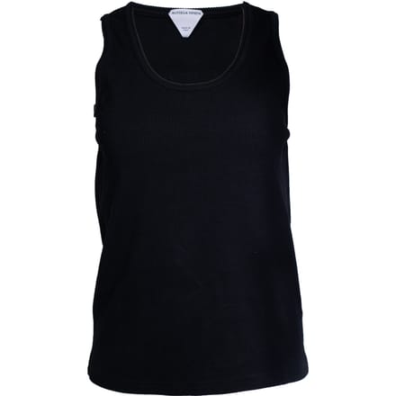 Bottega Veneta, geribbelde tanktop in zwart