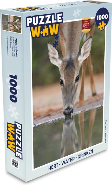 Puzzel Hert - Water - Drinken - Legpuzzel - Puzzel 1000 stukjes volwassenen