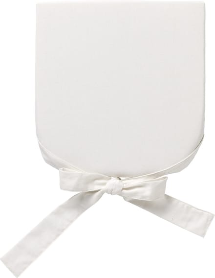 Dutch Decor - JAVA - stoelkussen 40x40 cm - 100% katoen - met lint - Snow White - wit - Zitkussen