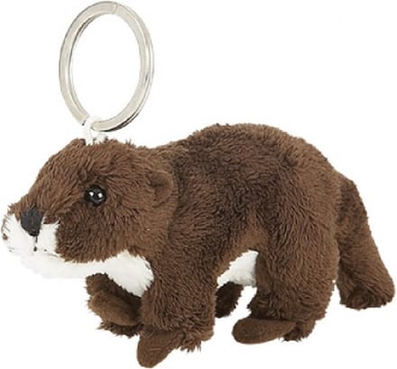 Ravensden Pluche knuffel sleutelhanger - 2x - otter knuffel - 10 cm - knaagdier sleutelhanger