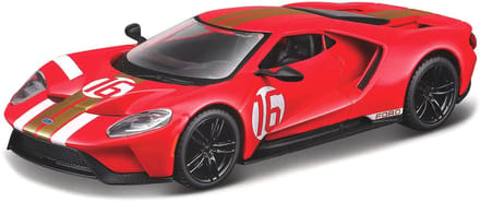 Bburago Ford Gt - Modelauto - Schaal 1:32 - Rood/Wit/Goud