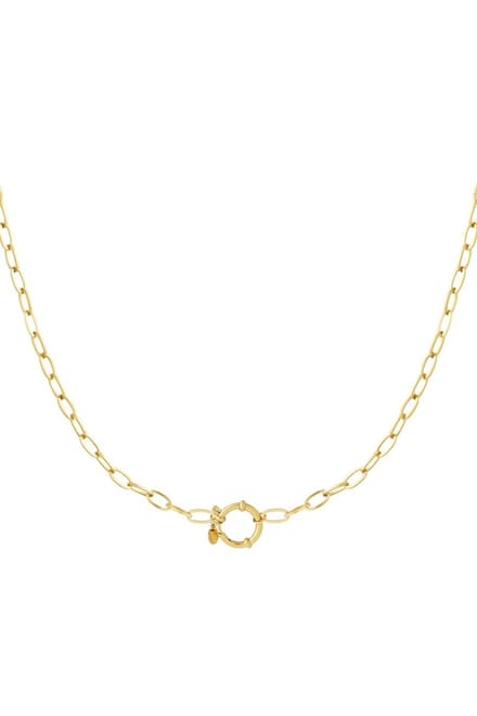 Bijoutheek Collier Q Slot Schakels Dik Goud