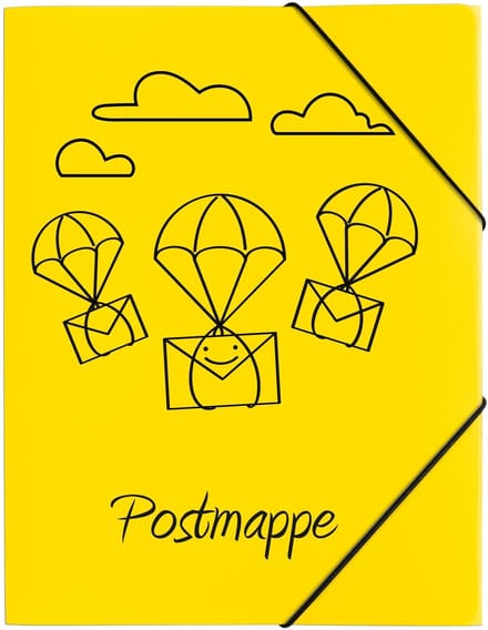 PAGNA 21603-15 elastische map A4 PP postmap 3 kleppen geel