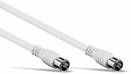 F-quick (m) - F-quick (m) coaxkabel / recht - wit - 7,5 meter