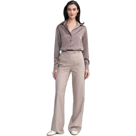 Gestreepte bootcut broek voor dames Nife