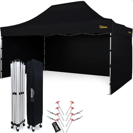 Waterdichte partytent 3x4,5 meter met zijwanden en stalen frame