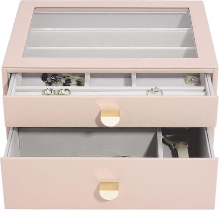 Klassieke Sieradendoos met Lades - Set van 2 - Organisatie voor Sieraden