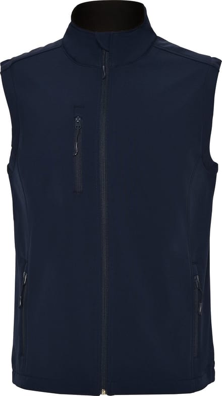 Donker Blauwe soft shell bodywarmer model Quebec merk Roly maat M
