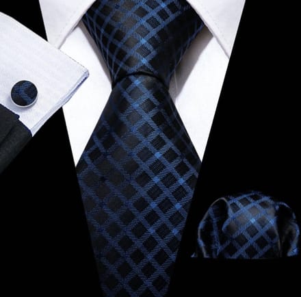 3-Delige stropdasset- Zijde- Blauw - Charme Bijoux