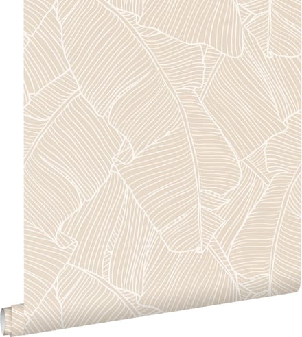 ESTAhome behang bladeren beige - 53 cm x 10.05 m - 130931