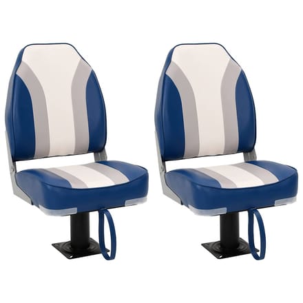 vidaXL - Bootstoelen - 2 - st - met - poot - 360° - draaibaar