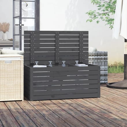 vidaXL - Tuinbox - 101x50,5x46,5 - cm - massief - grenenhout - grijs