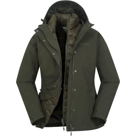 Mountain Warehouse Dames/Dames Alaskan 3 in 1 gewatteerd jack (Kaki Groen)