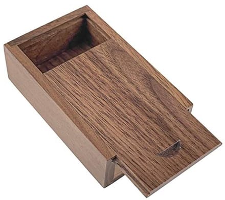 Houten geschenkdoos met schuifdeksel voor USB-sticks