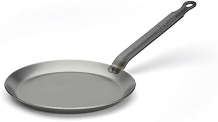 Crêpepan Carbon Plus - Pannenkoekenpan ijzer - Delicate pannenkoeken bakken - Snelle temperatuurstijging - 18 cm - Zilver
