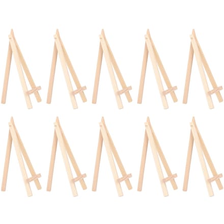 10 Pièces Chevalet en Toile Hauteur 6,1 Pouces Pin Multifonctionnel Durable Pliable Mini Chevalet pour white