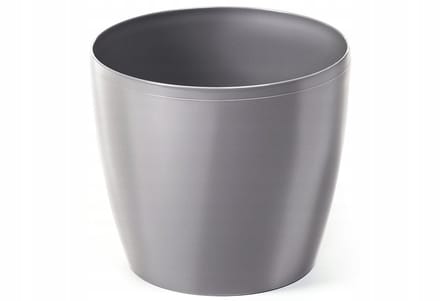 Bloempot Magnolia Glad Zilver Metaal 36cm Hoogwaardig Kunststof