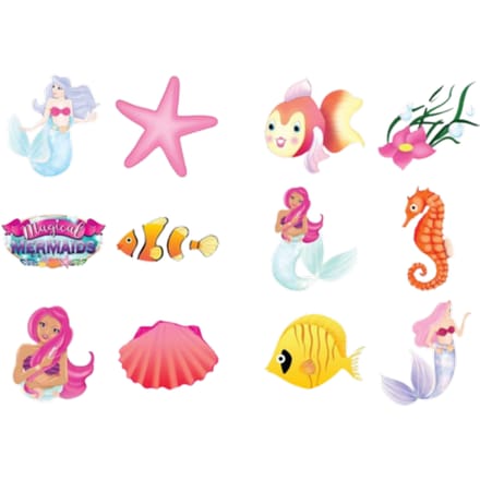 Zeemeermin Tattoos Kinderen Set van 6 Onderwater Motieven