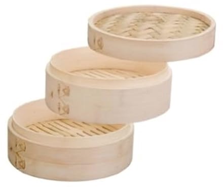 Stoomkoker set met bamboe - 20 cm - 3 eenheden