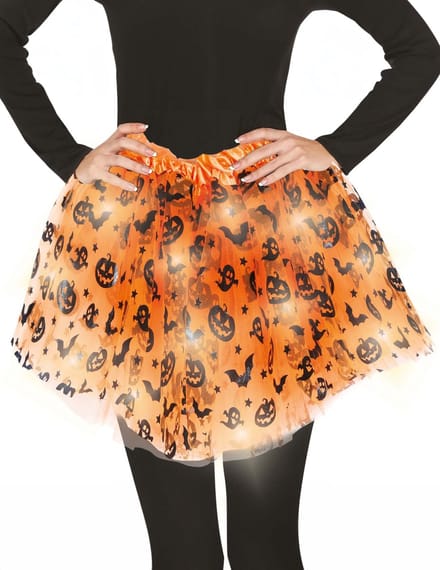 Fiestas Guirca - Dames tutu pumpkins met licht - 40 cm - Carnavalskleding - Carnaval - carnavalskleding 2027 - Carnaval kostuum