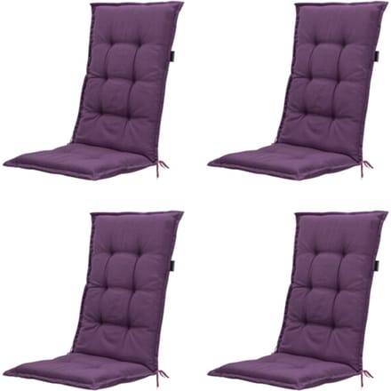 Madison - Tuinstoelkussen Lage Rug Panama purple - Ca. 105x50 cm - Set van 4
