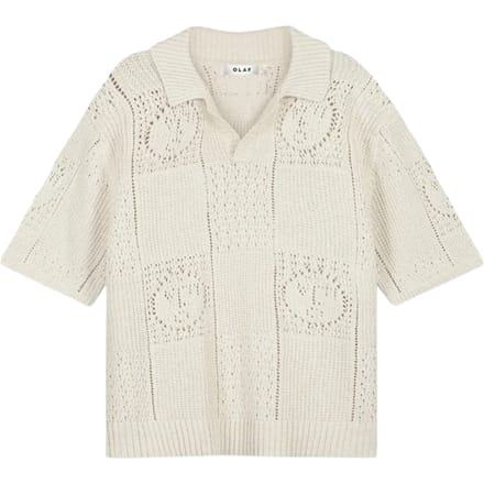 Olaf Face Logo Knit Polo Polos Off White M240702