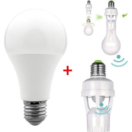 E27 Lamp met PIR Bewegingssensor Lamphouder E27 Sokkel Converter Ampoule LED E27 Lampvoet Intelligente Schakelaar Lamp Lampvoet