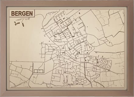 Decoratief Beeld - Houten Van Bergen - Hout - Bekroned - Bruin - 21 X 30 Cm